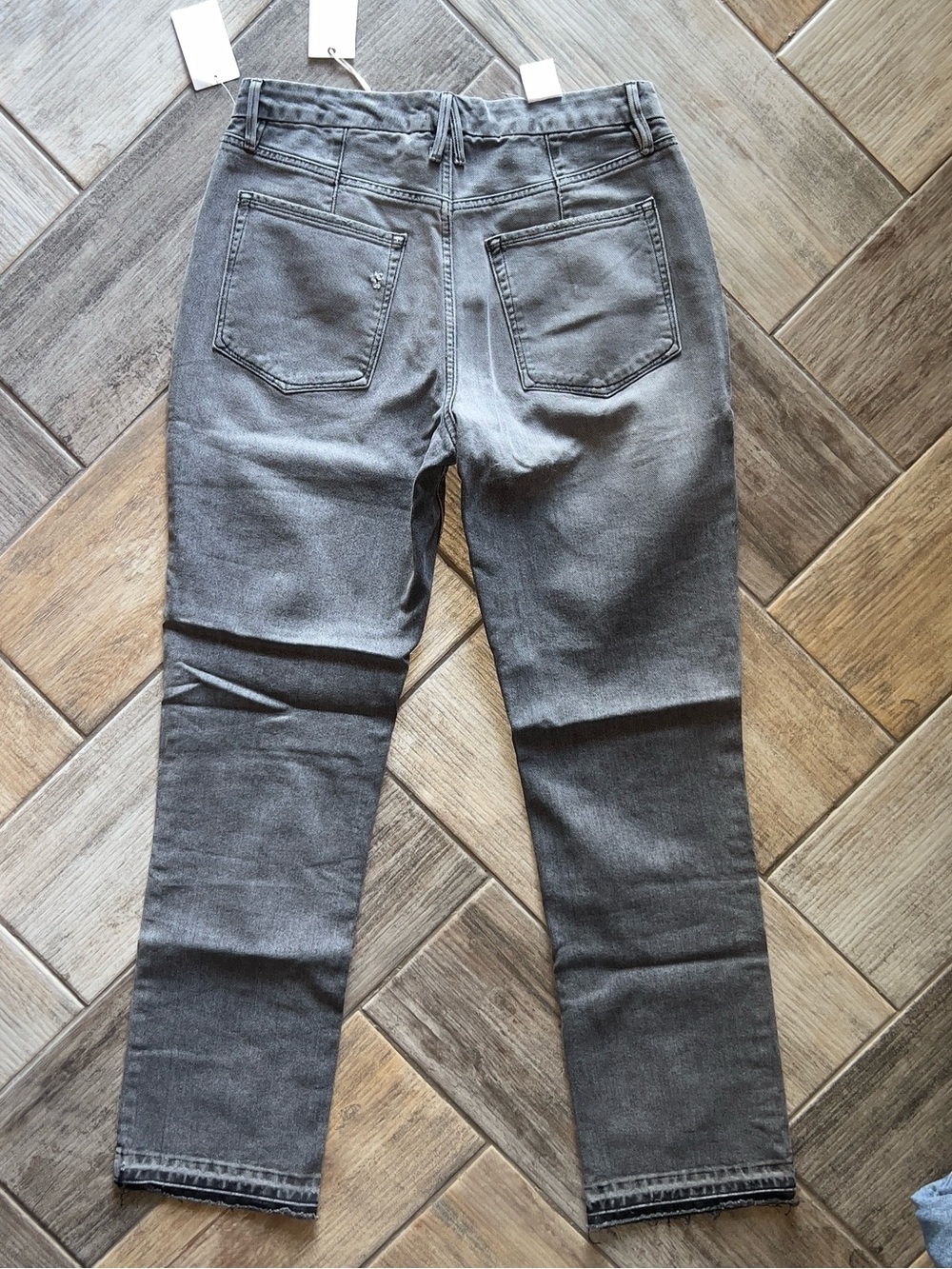 NWT Good American Good Icon black acid distressed jeans - Picture 8 of 9